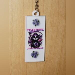 💀NEW 💀 Hand Crafted Reaper White and Purple Key Holder
